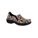 Extra Wide Width Women's Bind Slip-Ons by Easy Works by Easy Street® in Skull Patent Pattern (Size 8 WW)