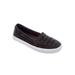 Extra Wide Width Women's The Analia Slip-On Sneaker by Comfortview in Black (Size 8 1/2 WW)