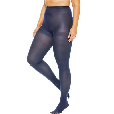 Women's 2-Pack Opaque Tights by Comfort Choice in Navy (Size G/H)