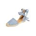Extra Wide Width Women's The Shayla Flat Espadrille by Comfortview in Chambray (Size 8 WW)
