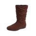 Extra Wide Width Women's The Aneela Wide Calf Boot by Comfortview in Brown (Size 11 WW)