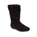 Women's The Aneela Wide Calf Boot by Comfortview in Black (Size 7 1/2 M)