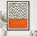 East Urban Home Minimal Geometric Compostions of Elementary Forms XVII - Print on Canvas Metal in Black/Green/Orange | 32 H x 24 W x 1 D in | Wayfair