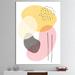 East Urban Home Minimal Elementary Organic & Geometric Compostions XXXXXXXVI - Wrapped Canvas Print Canvas, in Pink/Yellow | Wayfair