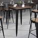 Williston Forge Cambridgeshire Rustic Dining Table Wood/Metal in Black | 42 H x 31.5 W x 31.5 D in | Wayfair C4CEA896F8C04E6A8B81ED19288405BE