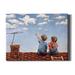 Winston Porter Counting Clouds by Alexander Gunin - Wrapped Canvas Painting Print Canvas in Blue/Red | 12 H x 16 W x 0.75 D in | Wayfair