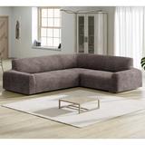 PAULATO by GA.I.CO. Stretch Corner Sofa Slipcover - Soft to Touch & Easy to Clean - Collection in Pink/Gray/Brown | Wayfair velvetC-brown243