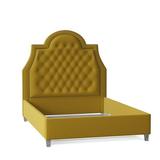 My Chic Nest Amanda Upholstery Standard Bed Upholstered in Yellow | 64 H x 74 W x 90 D in | Wayfair Amanda Bed-554-1048-1140-Old Gold-CK