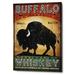 Millwood Pines Buffalo Whiskey by Ryan Fowler - Wrapped Canvas Graphic Art Print Canvas in Black/Red/Yellow | 26 H x 18 W x 0.75 D in | Wayfair