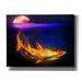 Breakwater Bay Mako Shark by Michael Stewart - Wrapped Canvas Graphic Art Print Plastic in Blue/Orange | 26 H x 34 W x 1.25 D in | Wayfair