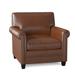 Armchair - Bradington-Young Raylen 37" Wide Armchair Genuine Leather/Fabric in Gray | 35.5 H x 37 W x 39 D in | Wayfair 604-25-922100-28-TU-CO-#9FN