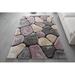 Gray/Pink 60 x 0.98 in Area Rug - Orren Ellis Thionville Abstract Shag Pink/Gray/Beige Area Rug Polyester | 60 W x 0.98 D in | Wayfair