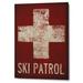 Williston Forge Ski Patrol by Ryan Fowler - Wrapped Canvas Graphic Art Print Canvas in Red | 16 H x 12 W x 0.75 D in | Wayfair