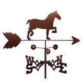 Charlton Home® Iulger Horse Draft Weathervane Metal/Steel in Brown/Gray | 30 H x 21 W x 15.5 D in | Wayfair 62FDB0DA57174AB4BAE4A203854ACA51