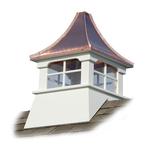 Gracie Oaks Teanna Vinyl Cupola Vinyl/Metal/Copper in Brown/Red | 39 H x 24 W x 24 D in | Wayfair 41941097ABDD4BCD8FE0BB6B9FB9A5E9