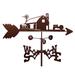 Gracie Oaks Texian Farm Weathervane Metal/Steel in Brown/Gray | 30 H x 21 W x 15.5 D in | Wayfair E379D16AAD224D489E7050AB47A82DBE