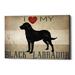 Winston Porter Labrador Love I by Ryan Fowler - Wrapped Canvas Graphic Art Print Canvas in Black/Red | 16 H x 18 W x 0.75 D in | Wayfair