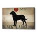 Winston Porter Labrador Love I by Ryan Fowler - Wrapped Canvas Graphic Art Print Metal in Black/Red | 26 H x 40 W x 1.25 D in | Wayfair