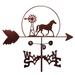 Gracie Oaks Neske Horse Windmill Quarter Weathervane Metal/Steel in Brown/Gray | 30 H x 21 W x 15.5 D in | Wayfair AA2C282FC28D4D829650E9F3F8227DD6