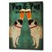 Winston Porter Pug Brewing by Ryan Fowler - Wrapped Canvas Graphic Art Print Plastic in Brown/Green | 34 H x 26 W x 1.25 D in | Wayfair