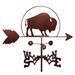 Millwood Pines Chadley Bison Buffalo Weathervane Metal/Steel in Brown/Gray | 30 H x 21 W x 15.5 D in | Wayfair DFEF9FBA16B540229CFDB222245509A3