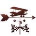 August Grove® Aleem Airplane BI-Wing Weathervane Metal/Steel in Brown/Gray | 30 H x 21 W x 15.5 D in | Wayfair 72DF9B3637E0404CBAB334DDDFA2C68A