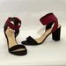 Jessica Simpson Shoes | Jessica Simpson Sinista Stretch Ankle Strap Sandal | Color: Black/Red | Size: 10