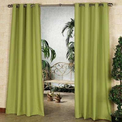 Gazebo Solid Color Grommet Curtain Panel, 50 x 84, Green