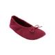 Wide Width Women's The Ana Ballerina Slipper by Comfortview in Deep Claret (Size XXL W)