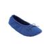 Wide Width Women's The Ana Ballerina Slipper by Comfortview in Evening Blue (Size XL W)