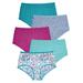 Plus Size Women's Stretch Cotton Brief 5-Pack by Comfort Choice in Garden Pack (Size 16) Underwear
