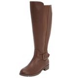 Wide Width Women's The Milan Wide Calf Boot by Comfortview in Medium Brown (Size 9 1/2 W)