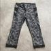 Lululemon Athletica Pants & Jumpsuits | Lululemon Cropped Pants Yoga Running Black Size 4 | Color: Black/Purple/White | Size: 4