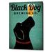 Winston Porter Black Dog Brewing Co v2 by Ryan Fowler - Wrapped Canvas Graphic Art Print Plastic in Black/Blue | 34 H x 26 W x 1.25 D in | Wayfair