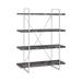 Orren Ellis Amarjit 62.5" H x 47.5" W Iron Etagere Bookcase in Brown/Gray | 62.5 H x 47.5 W x 14 D in | Wayfair 7DEE7D48B98A45248A920E5CAB9D0908