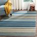 Blue/White 27 x 0.25 in Area Rug - Breakwater Bay Howardwick Striped Handmade Tufted Blue/Beige Area Rug Cotton/Wool | 27 W x 0.25 D in | Wayfair