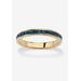 Women's Yellow Gold Plated Simulated Birthstone Eternity Ring by PalmBeach Jewelry in September (Size 6)