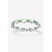 Women's Simulated Birthstone Heart Eternity Ring by PalmBeach Jewelry in August (Size 6)