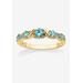 Women's Yellow Gold-Plated Simulated Birthstone Ring by PalmBeach Jewelry in December (Size 10)