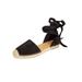 Women's The Shayla Flat Espadrille by Comfortview in Black (Size 11 M)