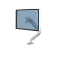 Fellowes Monitor Halterung für 1 Bildschirm bis 32 Zoll (81,28 cm) - Platinum Series Monitor Arm mit Gasfeder, USB Ports - Befestigung mit Klemme oder an Kabeldurchlass - Farbe: Silber