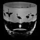 Milford Collection Animo Glass Pillar Candle Holder - Flamingo