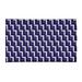 Black/Indigo 60 x 0.25 in Area Rug - East Urban Home Geometric Purple/Off White/Black Area Rug Polyester | 60 W x 0.25 D in | Wayfair