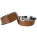 Adog Stainless Steel Striped Bowls Metal/Stainless Steel (easy to clean) in Brown | 2 H x 6.5 W x 2.25 D in | Wayfair JMP136