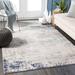 Gray/White 31 x 0.31 in Area Rug - Trent Austin Design® Jemison Abstract Blue/Ivory Area Rug Polypropylene | 31 W x 0.31 D in | Wayfair