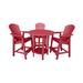 Latitude Run® Glodine Outdoor Bar Table & Chairs Set - Poly Outdoor Furniture Plastic in Pink | 38 H x 35.5 W x 35.5 D in | Wayfair