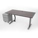 Scale 1:1 REVOH Adjustable Height Desk w/ Storage Wood/Metal in Brown/Gray | 60 W x 30 D in | Wayfair QE-HV-CMBO-6030-IMIM