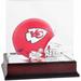 Kansas City Chiefs 2020 AFC Champions Mahogany Logo Mini Helmet Display Case