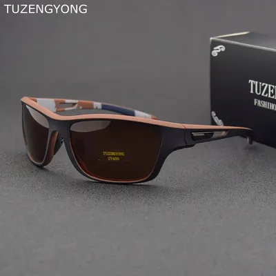 TUZENGYONG – lunettes de soleil polarisées TR90 nouveau Sport pour la conduite pour hommes et