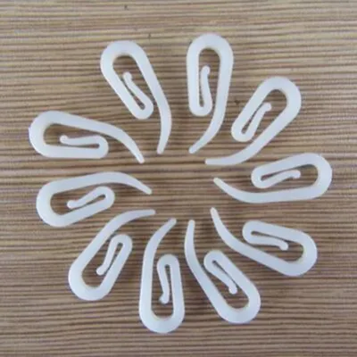 Crochets à Plis pour Rideaux en Plastique Blanc Accessoires de Face pour Fenêtre Crochet Solide